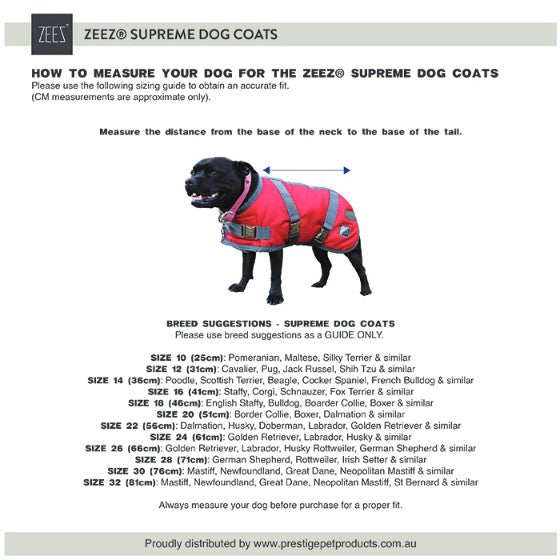 Zeez Dog Coat Supreme Mint Green & Grey [:81cm]