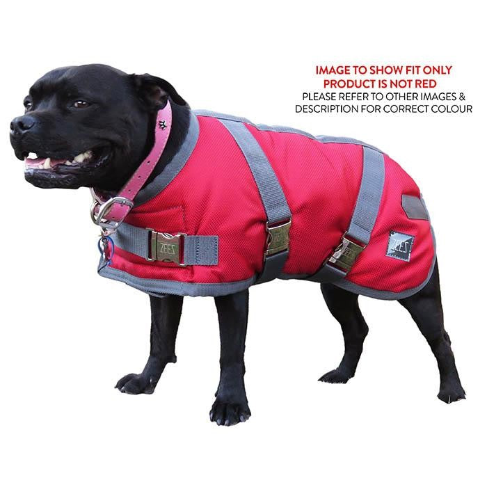 Zeez Dog Coat Supreme Mint Green & Grey [:81cm]