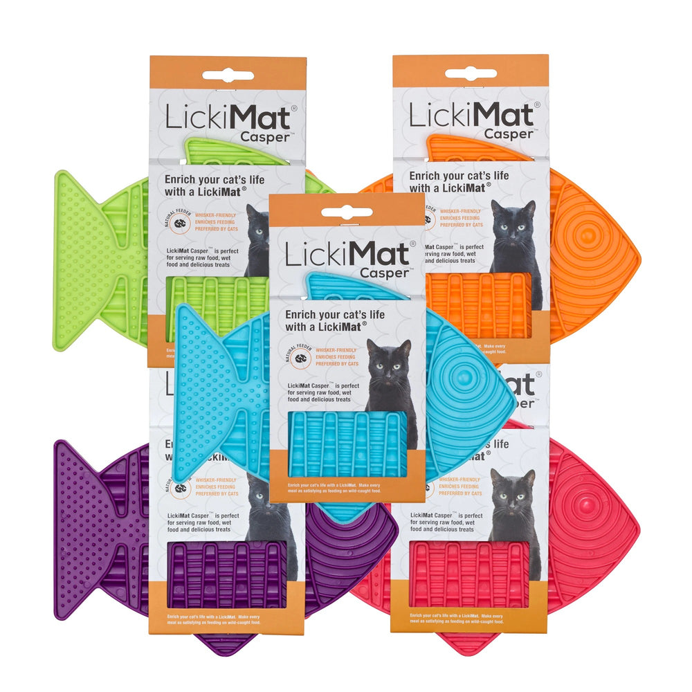 Lickimat Cat Casper Slow Food Orange