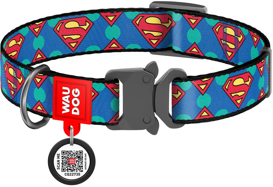 Waudog Dog Collar Superman Logo [:extra Small]