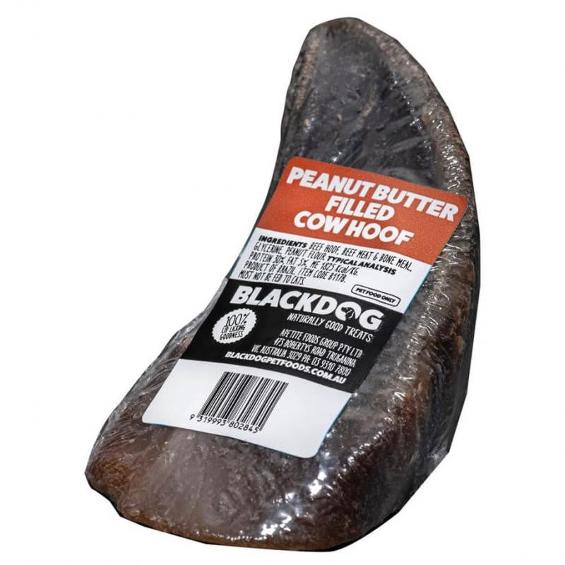 Blackdog Cow Hoof Filled With Peanut Butter