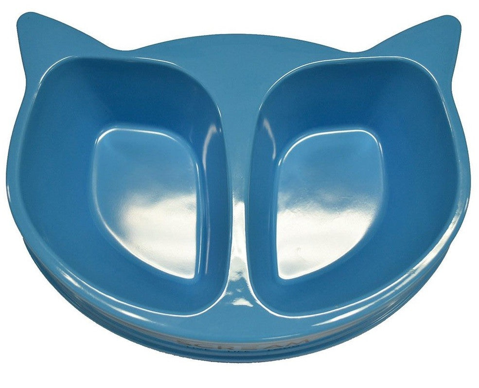 Cat Bowl Face Scream Loud Blue