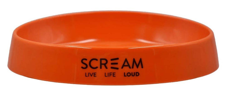 Cat Bowl Oval Face Scream Loud Orange
