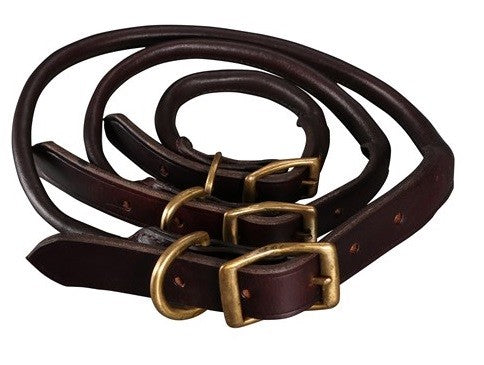 Leather Dog Collar Rolled Jeremy & Lord Medium 3/4" X 17"