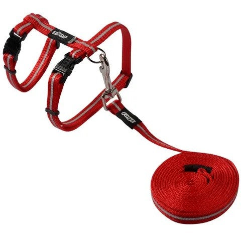 Cat Harness & Lead Rogz Alleycat 8mm Red