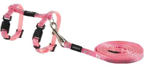 Cat Harness & Lead Rogz Sparklecat 8mm Pink