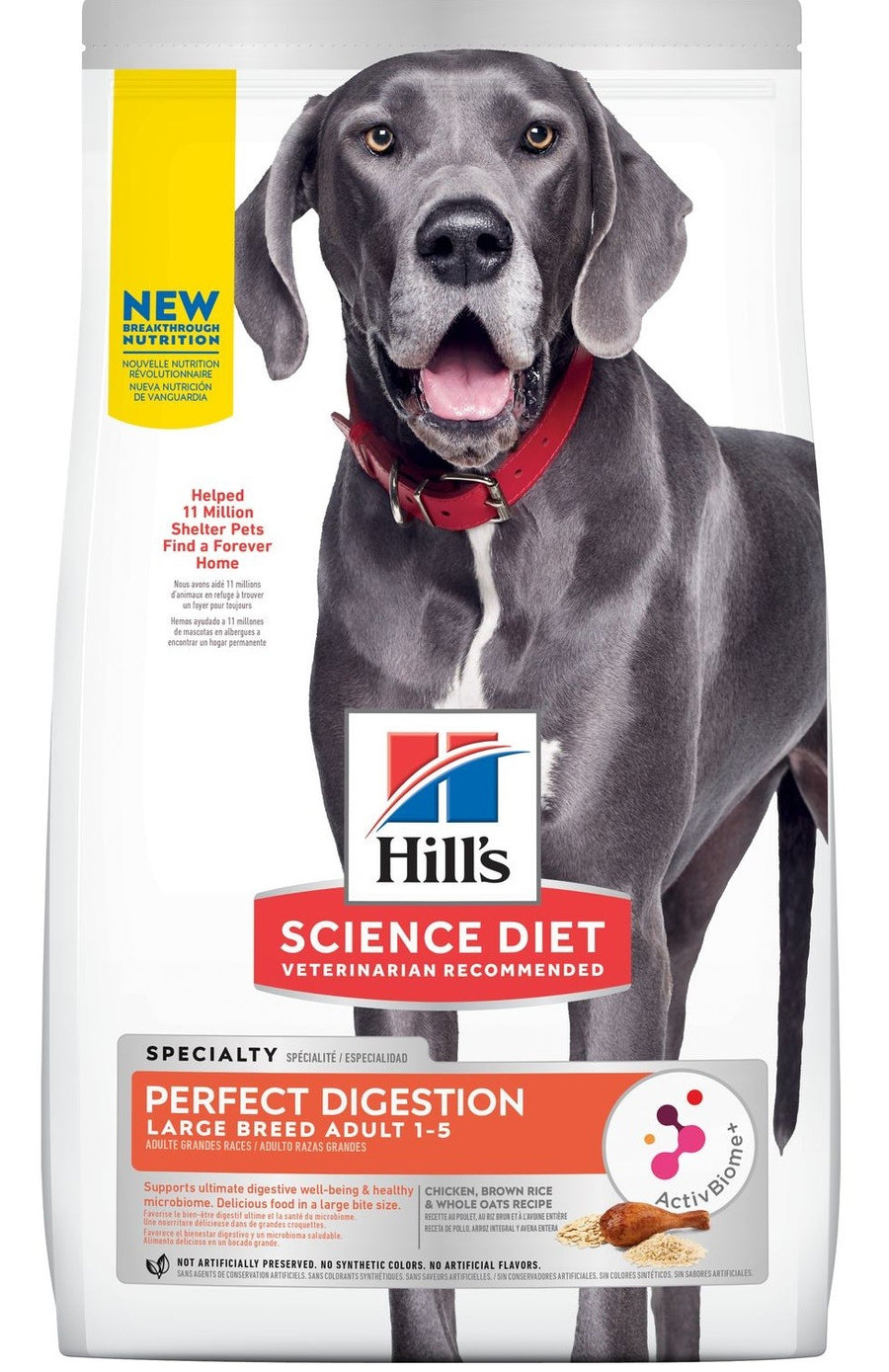 Hills Dog Adult Perfect Digestion Large Breed [:5.44kg]
