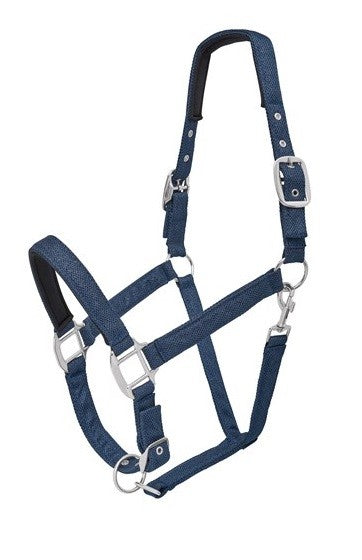 Headstall Webbing Glitter Navy [:pony]