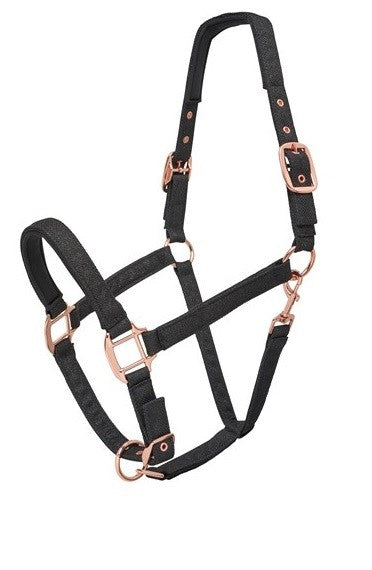 Headstall Webbing Glitter Black [:pony]