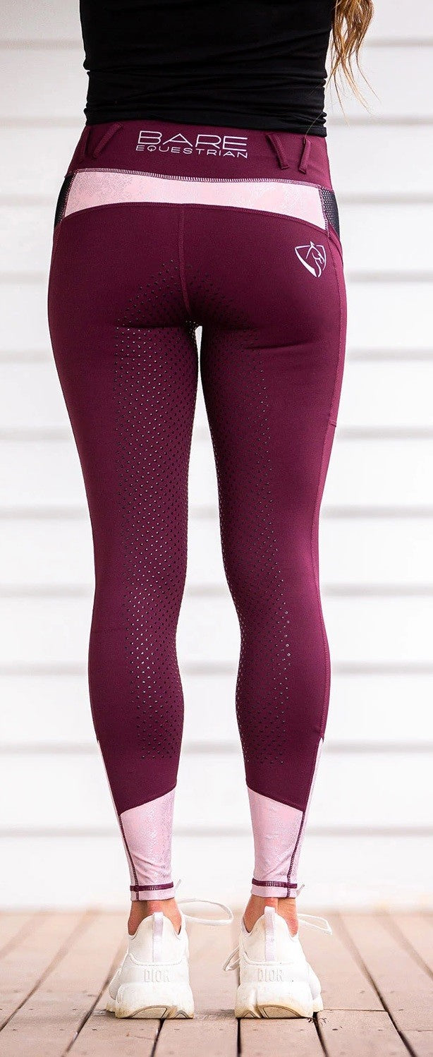 Tights Bare Equestrian Performance Riding Ruby Rose [:extra Small]