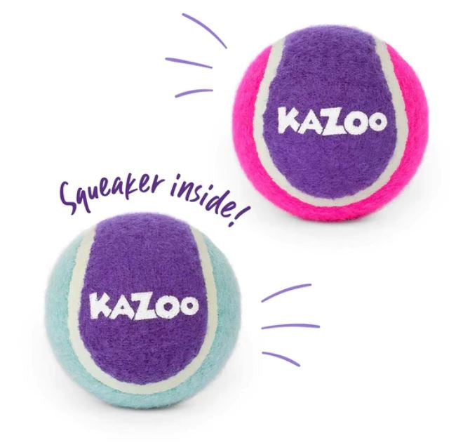 Kazoo Dog Toy Tennis Ball Squeaky Medium