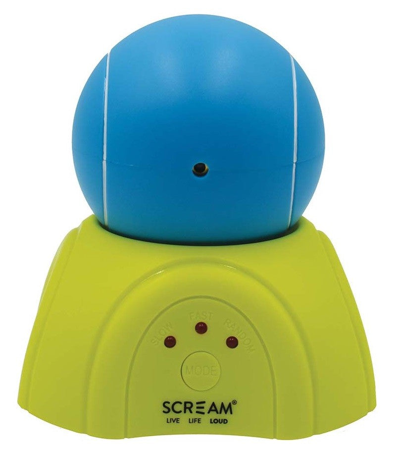 Cat Toy Scream 360 Laser Light Ball & Stand 9cm Green & Blue