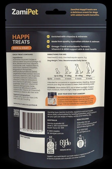 Zamipet Dog Happitreats Skin & Coat 200gm