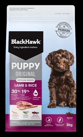 Blackhawk Dog Puppy Lamb & Rice Medium Breed [:3kg]