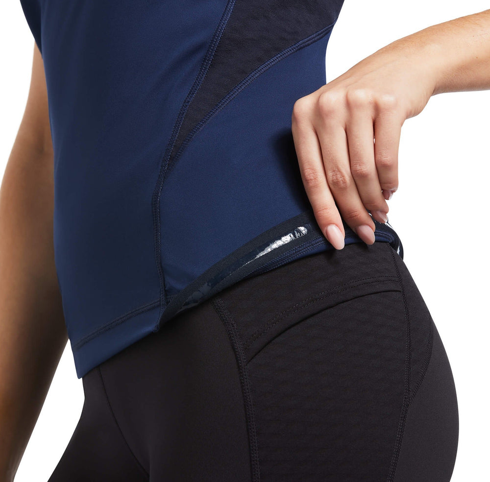 Baselayer Ariat Ascent Short Sleeve Navy Ladies [:extra Small]