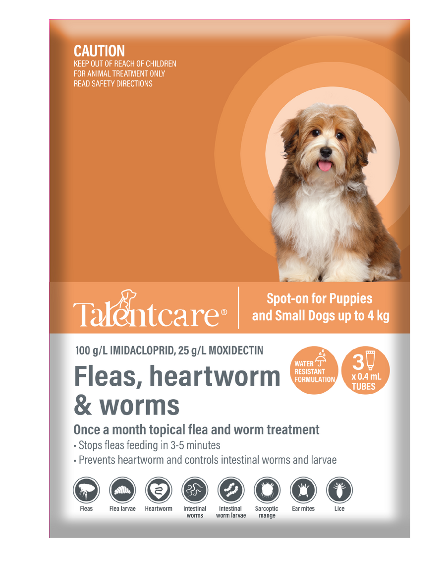 Talentcare Spot On Dog & Puppy Under 4kg 3 Pack