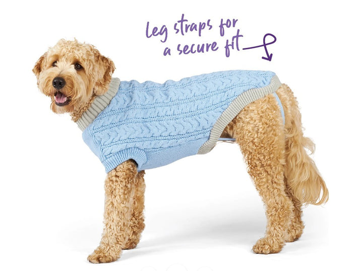 Kazoo Dog Rug Blue Cloud Cable Knit [:27.0cm]