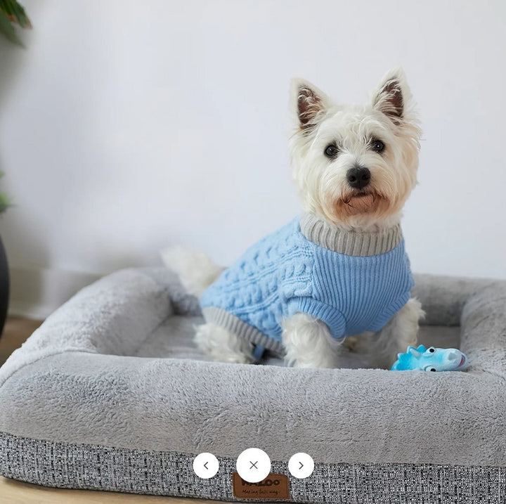 Kazoo Dog Rug Blue Cloud Cable Knit [:27.0cm]