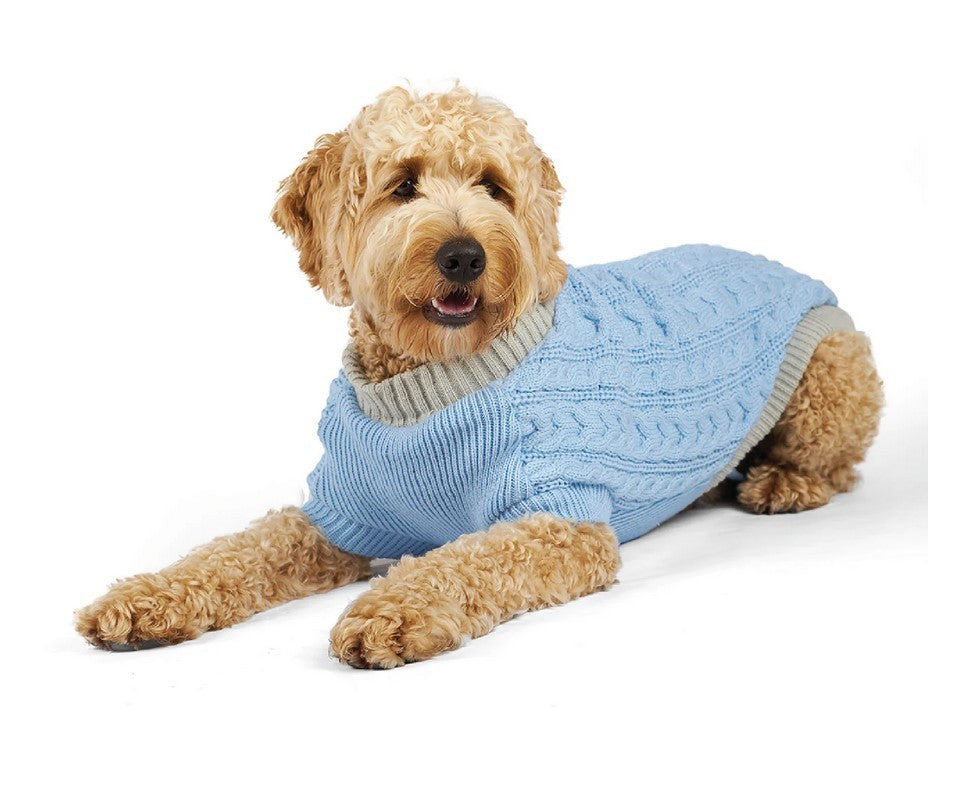 Kazoo Dog Rug Blue Cloud Cable Knit [:27.0cm]