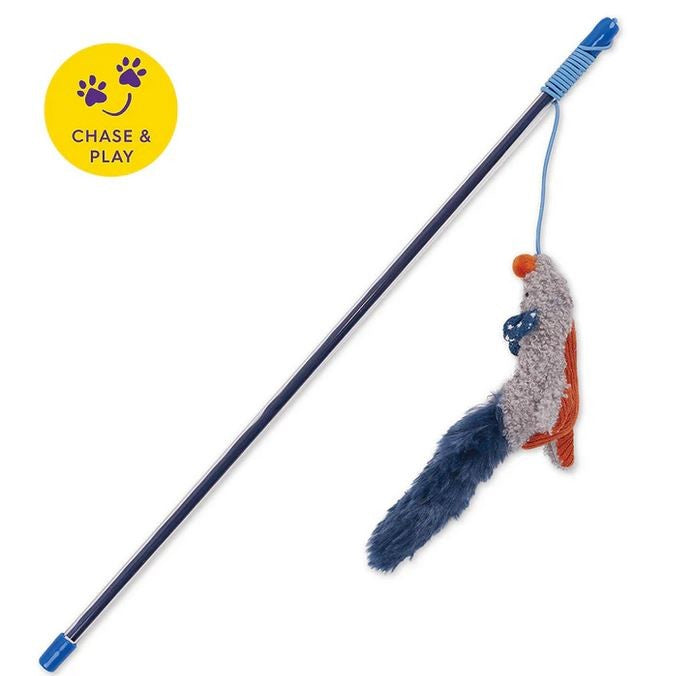 Cat Toy Kazoo Flying Mouse Wand