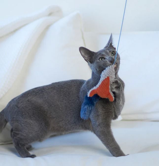 Cat Toy Kazoo Flying Mouse Wand