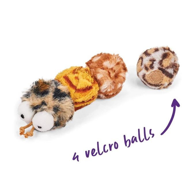 Cat Toy Kazoo Velcro Worm
