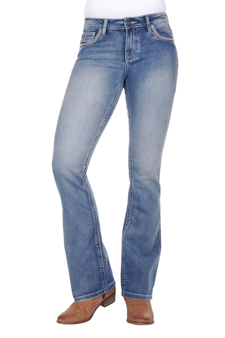 Jeans Pure Western Veronica Bootcut 34 Leg Moonshine Ladies [:10]