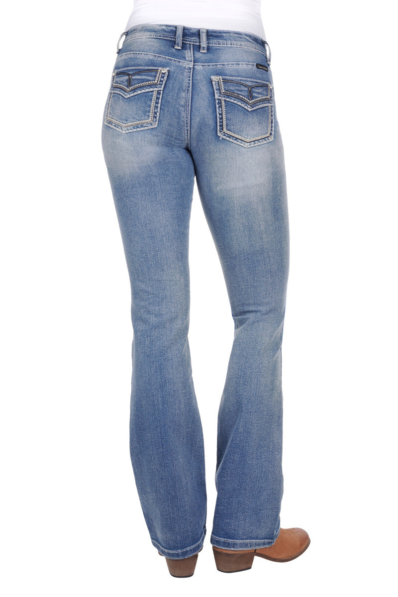 Jeans Pure Western Veronica Bootcut 34 Leg Moonshine Ladies [:10]