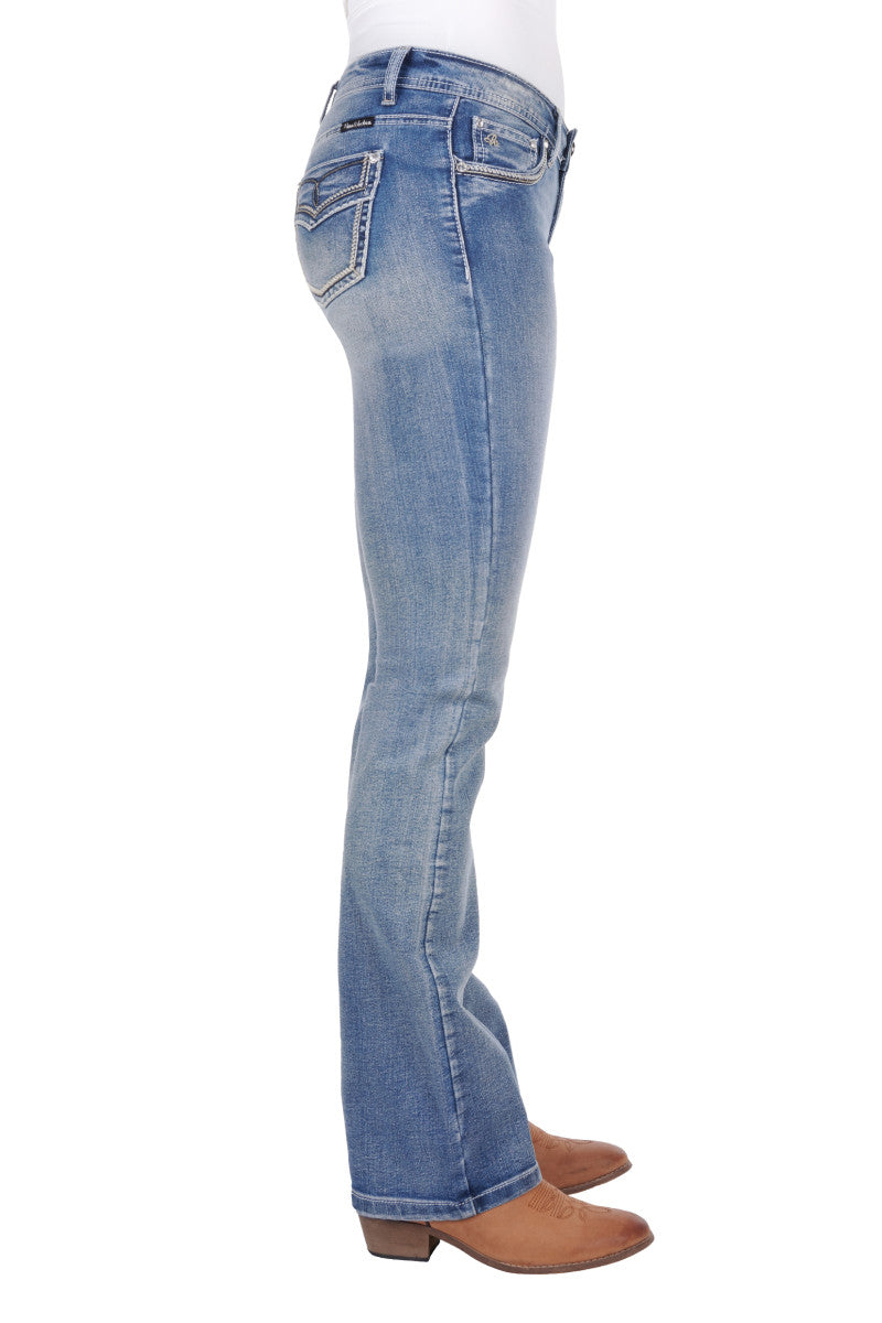 Jeans Pure Western Veronica Bootcut 34 Leg Moonshine Ladies [:10]
