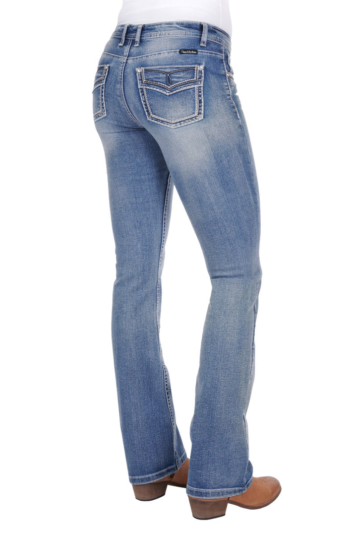 Jeans Pure Western Veronica Bootcut 34 Leg Moonshine Ladies [:10]