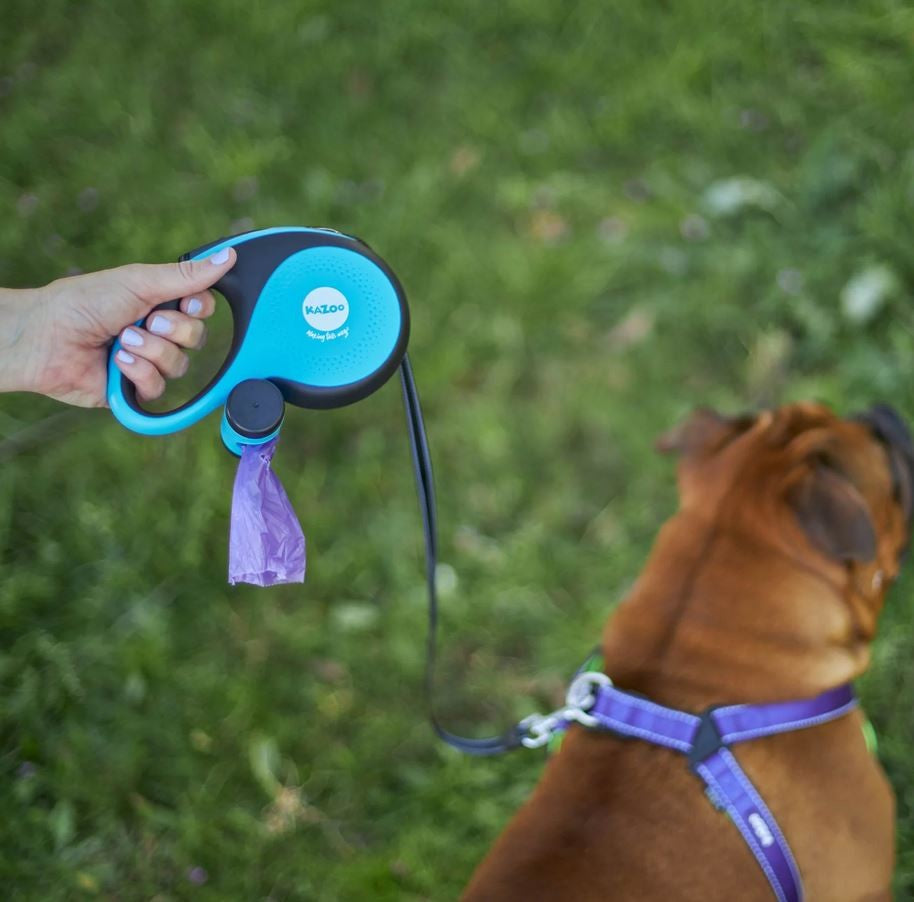 Retractable Lead Kazoo With Poop Bag Dispenser Medium