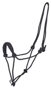 Halter Knotted Rope With Ring Black Full