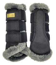 Dressage Boots Fleece Estate 2023 Black & Grey Large