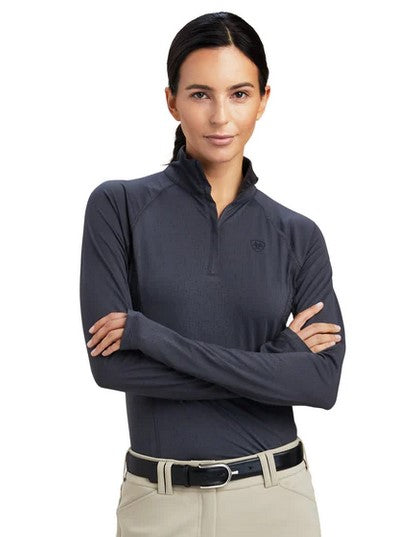 Baselayer Ariat Lumina Lowell Long Sleeve Ebony Ladies [:extra Small]
