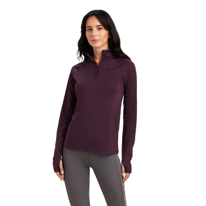 Baselayer Ariat Lumina Lowell Long Sleeve Mulberry Ladies [:extra Small]