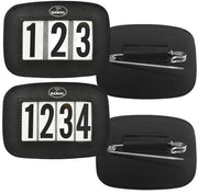 Hamag Number Holder Saddlecloth Leather 3 Digit Pair [:black]