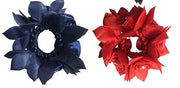 Hair Scrunchie Hamag Rose Petal With Crystals [:blue]