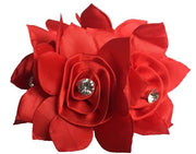 Hair Scrunchie Hamag Rose Petal With Crystals [:blue]