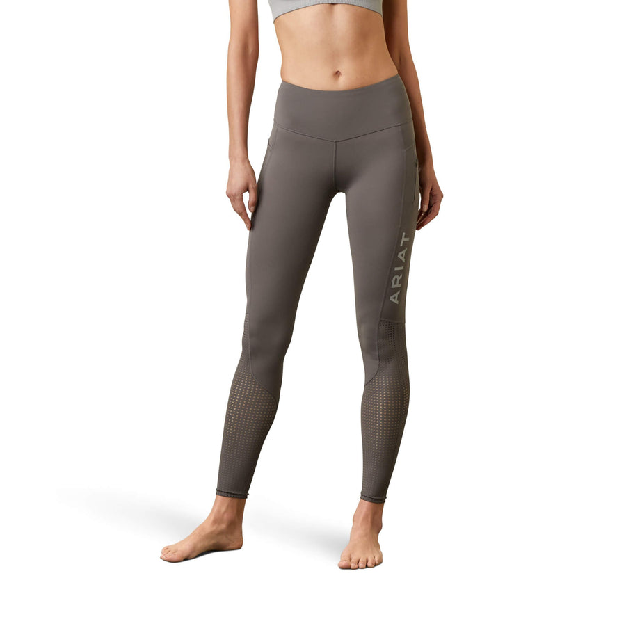 Tights Ariat Eos Full Seat Plum Grey Ladies [:extra Small]