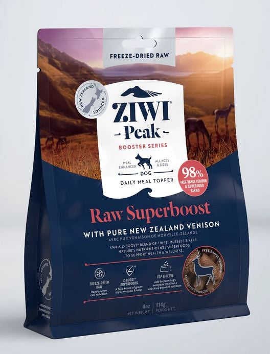 Ziwi Peak Freeze Dried Dog Superboost Venison 114gm