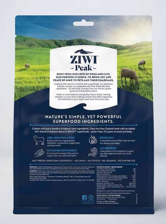 Ziwi Peak Freeze Dried Dog Superboost Lamb 320gm