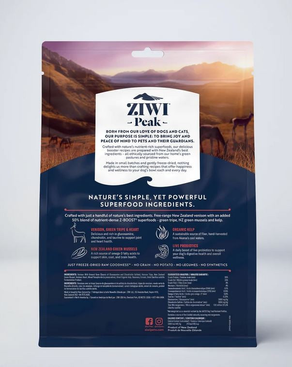 Ziwi Peak Freeze Dried Dog Superboost Venison 320gm