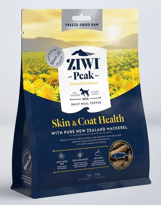 Ziwi Peak Freeze Dried Dog Booster Mackerel Skin & Coat 114gm