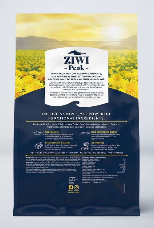 Ziwi Peak Freeze Dried Dog Booster Mackerel Skin & Coat 320gm