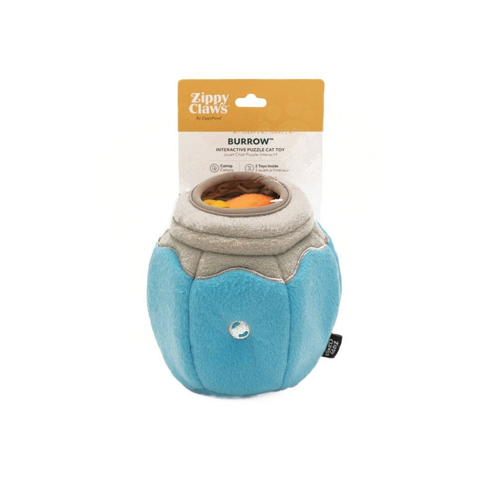 Cat Toy Zippy Claws Burrow Fish In Bowl 22cm X 12cm X 11cm