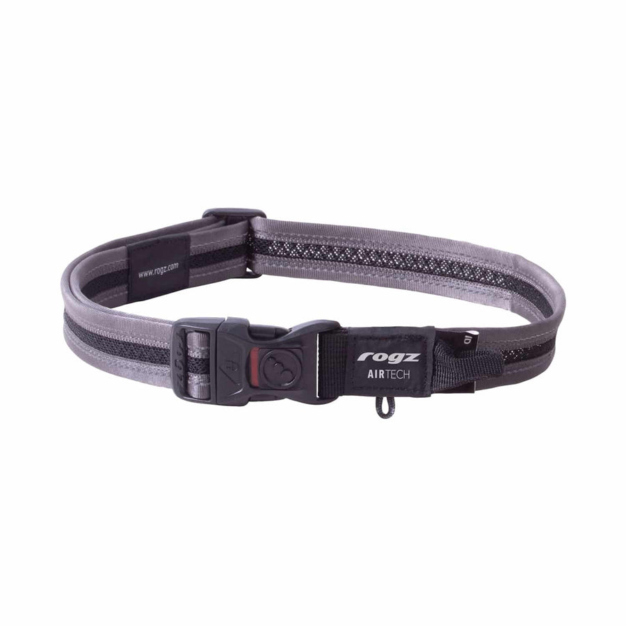 Rogz Dog Collar Airtech Classic Platinum Grey [:medium]