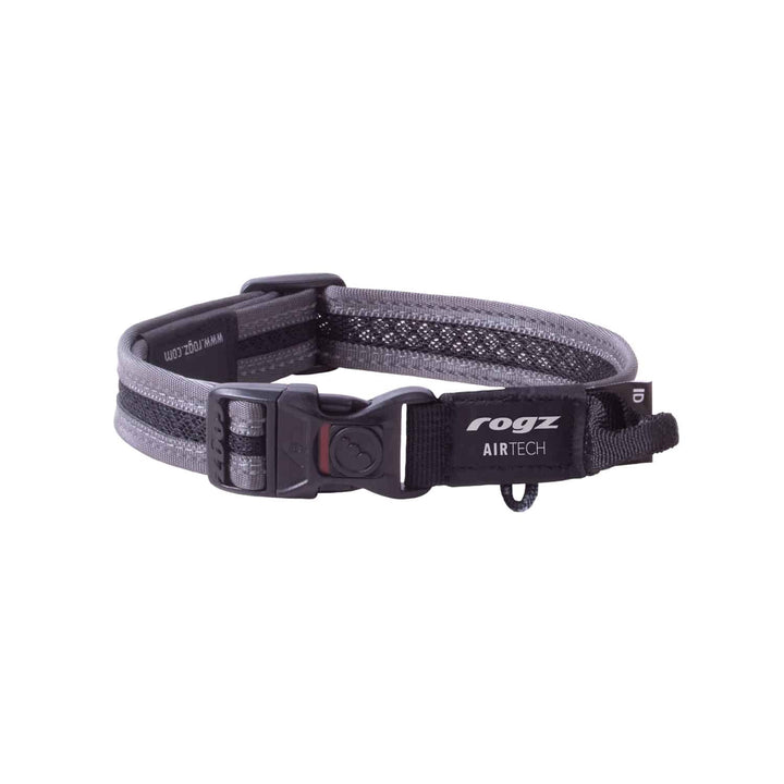 Rogz Dog Collar Airtech Classic Platinum Grey [:medium]