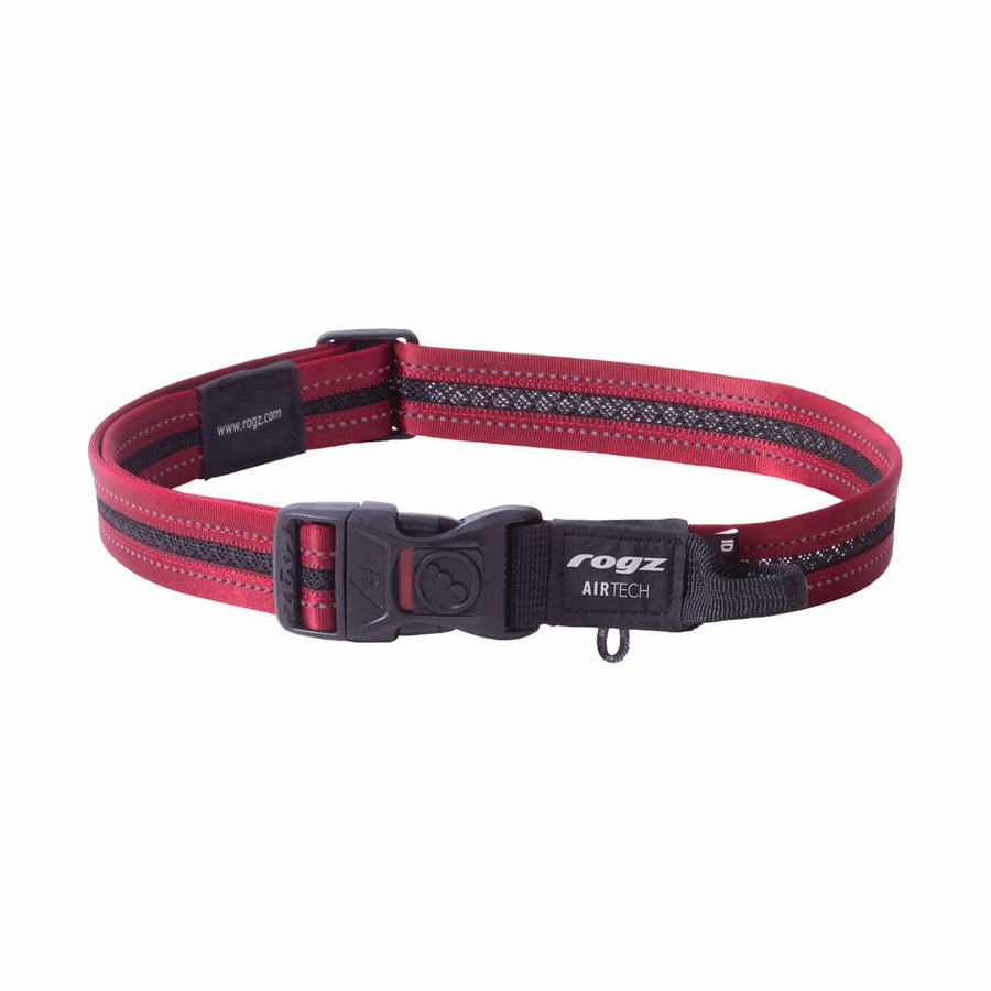 Rogz Dog Collar Airtech Classic Rock Red [:medium]
