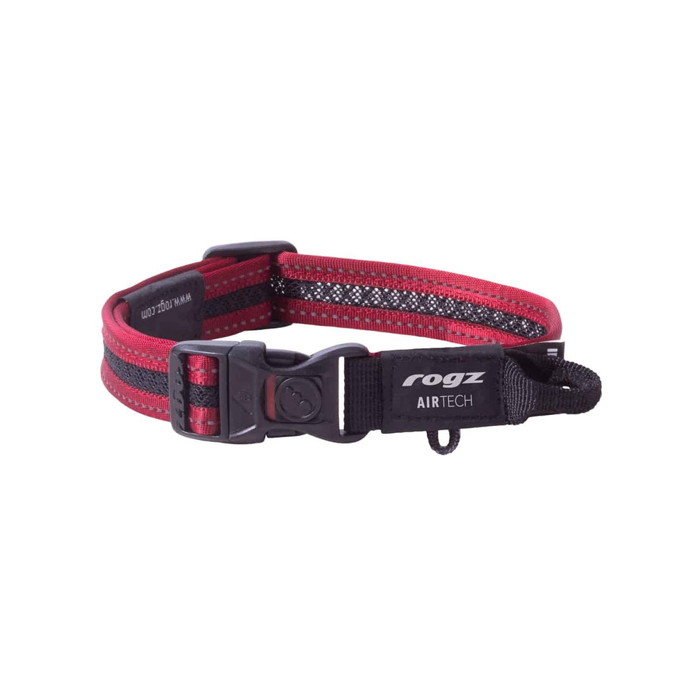 Rogz Dog Collar Airtech Classic Rock Red [:medium]