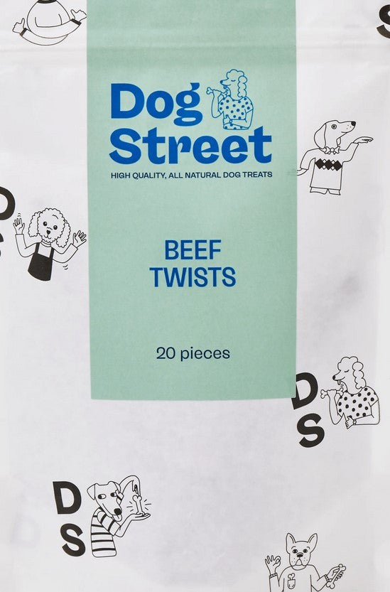 Dog Street Beef Twists Pack Of 20-Dog Street-Ascot Saddlery